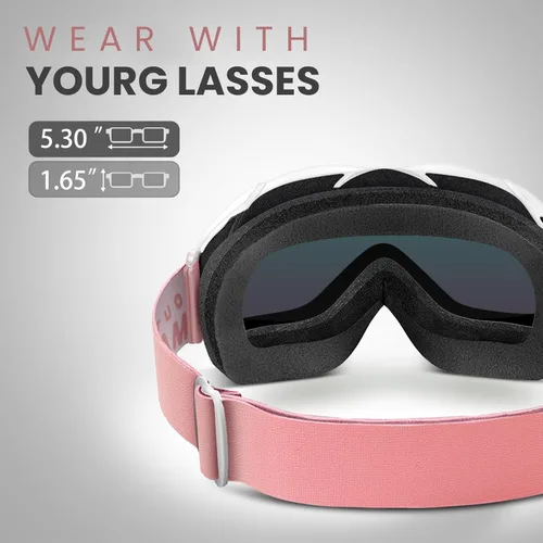 Miniatura 77 de OutdoorMaster OTG Gafas de esquí – Gafas sobre lentes para esquí y snowboard para hombres, mujeres y jóvenes – 100% de protección UV A1-vlt 46%