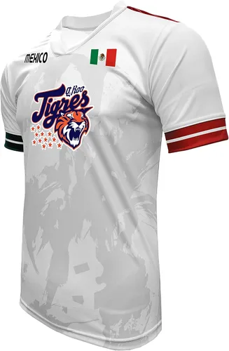 Miniatura 2 de Jersey Mexico Tigres de Quintana Roo 100% Poliéster BlancoGris_Fabricado en México