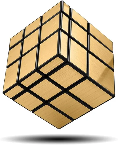 D-FantiX Shengshou - Cubo de espejo de 3 x 3 pulgadas, cubo de velocidad, bloques de espejo dorado, cubo de 3 x 3 x 3 pulgadas, diferentes formas,