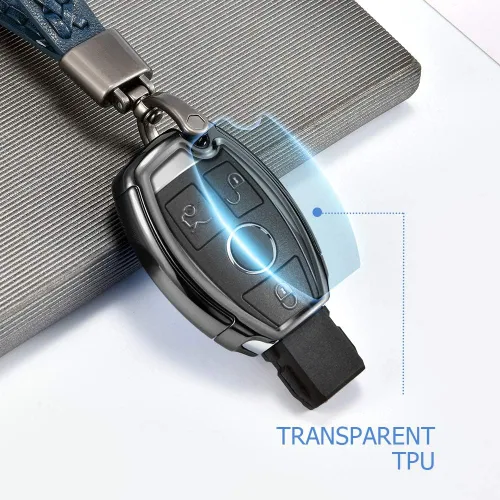 Miniatura 4 de ELOHEI - Funda para llavero de Mercedes Benz de TPU suave premium, compatible con Mercedes Benz C E S M, CLS, CLK, G, Clase G, llavero inteligente