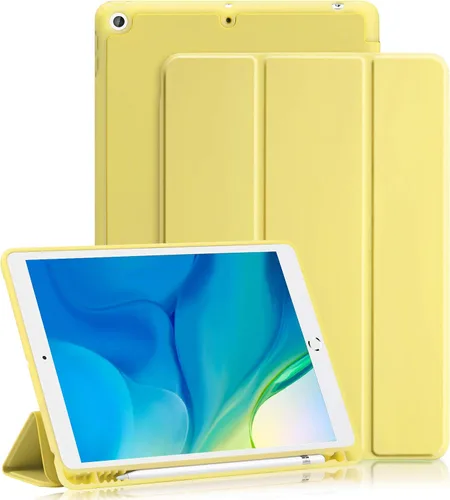 Miniatura 13 de Funda para iPad 8ª/7ª generación (2020/2019) iPad 10.2 pulgadas con soporte para lápices [encendido/apagado] funda protectora con soporte magnetico