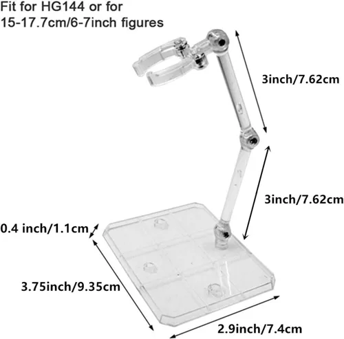 Miniatura 2 de TSY TOOL 12 piezas de soporte para figuras de acción HG144, base de exhibición, soporte para modelo de muñeca compatible con HG RG SD SHF Gundam