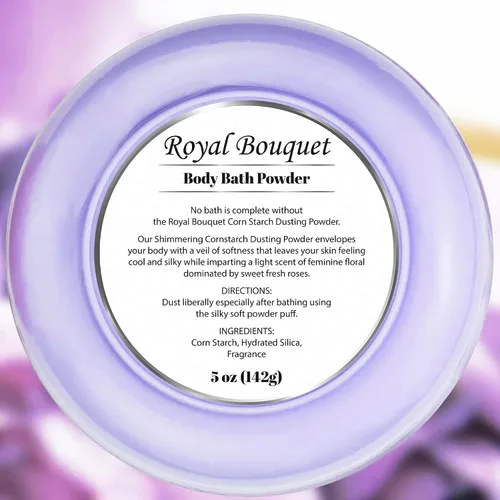 Miniatura 3 de R-NEU Polvo corporal para mujer con soplo de polvo, 100% libre de talco, elegante polvo perfumado de ramo real, después del baño, para piel suave, 1