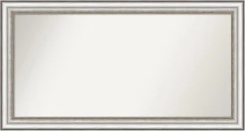 Miniatura 325 de Amanti Art Espejo de baño plateado para sobre el fregadero, 26 x 26 pulgadas, espejo cuadrado de plata antigua, marco de madera tradicional mediano
