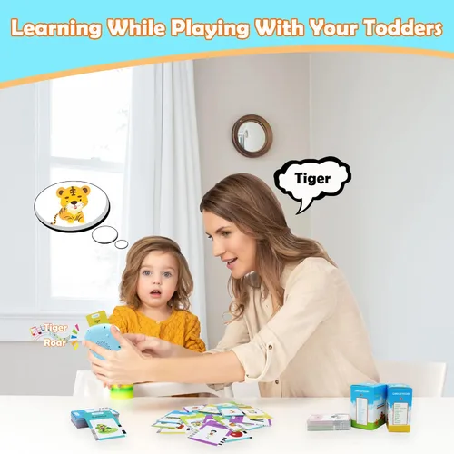 Miniatura 4 de MAYAPHILOS - Tarjetas didácticas del alfabeto con sonido para niños de 3-8 años, 510 palabras, juguete educativo interactivo Montessori, regalos