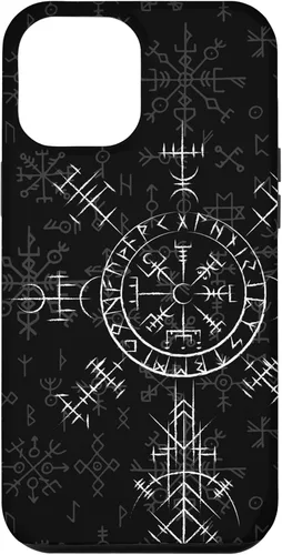 Miniatura 25 de Carcasa celta Vegvísir para iPhone 11, diseño de brújula vikinga, color celta