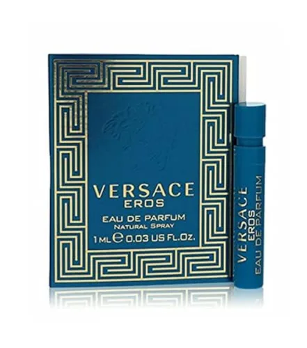 Versace Eros - Eau de Parfum en frasco de muestra para viaje, 0.03 onzas/1 Ml