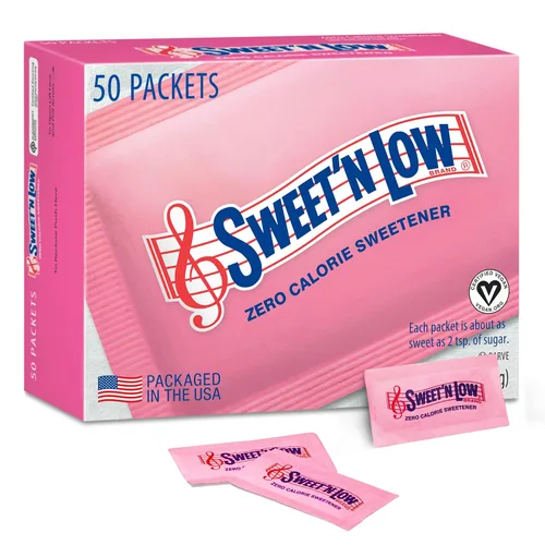Miniatura 7 de Sweet'N Low Paquetes de edulcorante cero calorías, 100 unidades, kosher y sin gluten, bajo índice glucémico, paquetes individuales de endulzante