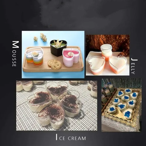 Miniatura 6 de Mini vasos de postre de 4 onzas, vasos de muestra de sabor transparente, 25 piezas reutilizables de plástico para postres + tapa + cuchara