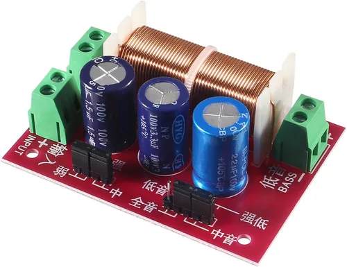 Miniatura 3 de 2 unids 400W altavoz ajustable crossover 2 vías agudos/graves 2 unidades divisor de frecuencia de audio distribuidor filtros versión actualizada