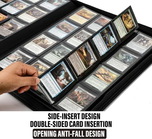 Miniatura 4 de Premium Carpeta con más de 1000 bolsillos, carpeta de álbum de 16 bolsillos sin anillas para cartas coleccionables con diseño de etiqueta, carpeta