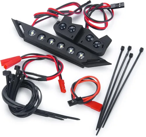 Miniatura 8 de MORLORDY RC delantera y trasera LED Kits de luz trasera para 1/10 TRX Slash VXL XL-5 actualizaciones 4x4 2WD camión