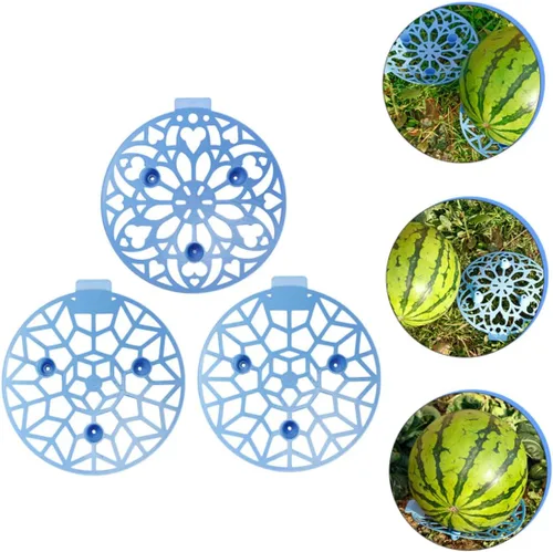Miniatura 7 de Yardwe Moisés 3pcs Sandía Bandeja Plástico Melones Marco Jardín Sandía Soporte
