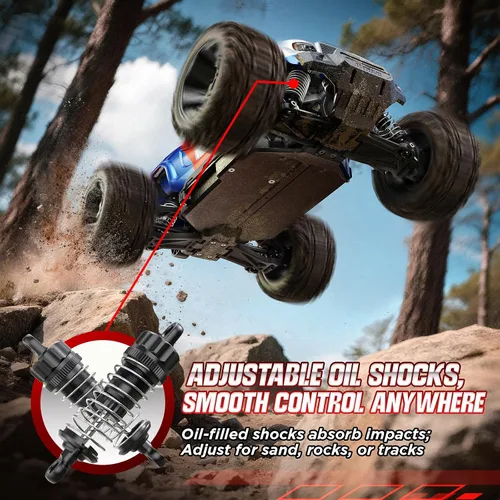 Miniatura 3 de UDIRC Coches RC Todo Terreno Rápidos, RC Camiones 1:16 Todo Terreno 4WD de Alta Resistencia Actualizables a 90 km/h, Camión Monstruo de Control