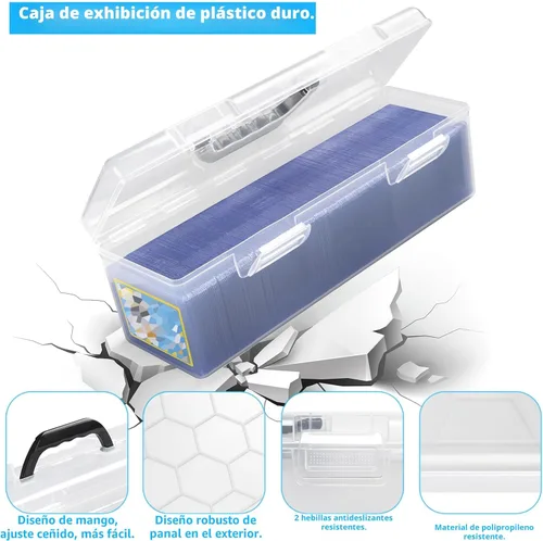 Miniatura 4 de SUNEZLGO Caja de almacenamiento para Toploader, caja de almacenamiento de tarjetas intercambiables de plástico, estuche de naipes de juego, grande