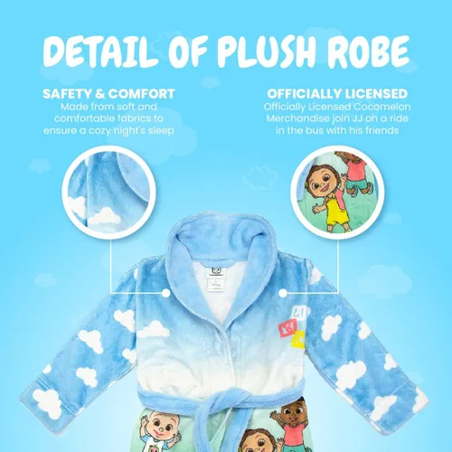 Miniatura 4 de Cocomelon Bata de felpa 3D JJ Playtime para niños pequeños