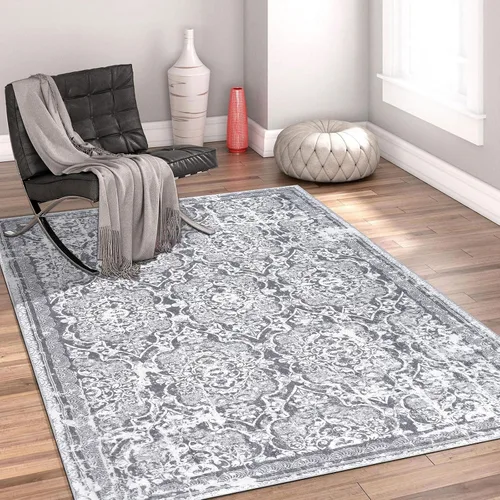 Miniatura 6 de Vaukki Alfombra para sala de estar, alfombra vintage peluda suave para lavandería, alfombra antideslizante para cocina, alfombra lavable