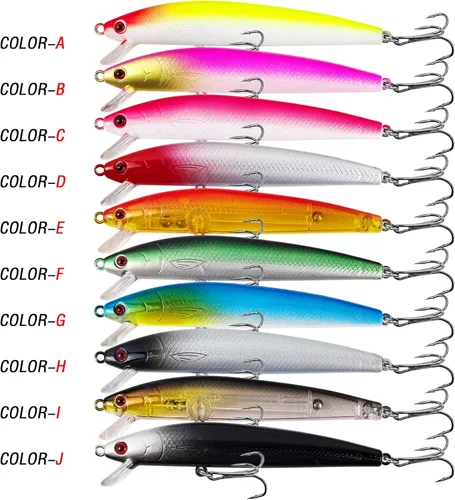 Miniatura 4 de Señuelos de pesca, señuelo grande y duro Minnow VIB con gancho de agudos Life-Like Swimbait Fishing Bait Popper Crankbait Vibe Sinking Señuelo