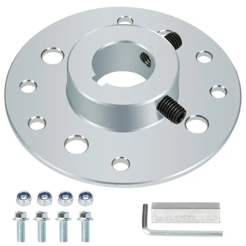 GREHUA Buje Trasero de Piñón de Acero con Freno de Tambor de 1" de Diámetro y Clave de 1/4" con Kit de Herrajes para Buggies de Duna, Triciclos,