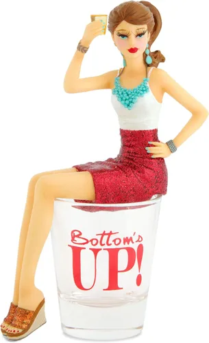 Miniatura 6 de Hiccup by H2Z "June Girls Have More Fun!" Vaso de chupito con figura de niña de 5-3/4 pulgadas