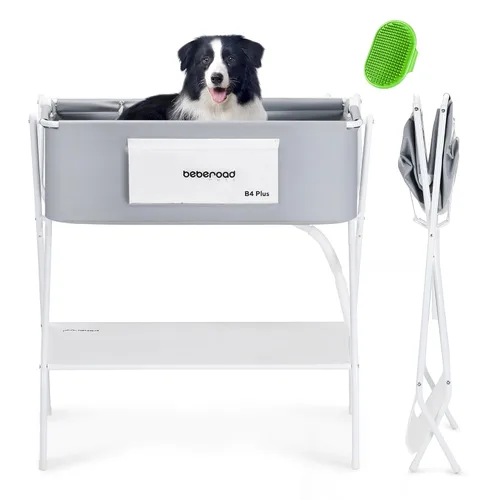 Miniatura 11 de Bañera para Perros Estación de Lavado de Perros con Cepillo para Perros Pequeños y Medianos, Gatos, Bañera B4 Plegable para Perros para Baño y Aseo