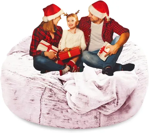 Miniatura 54 de Puf para adultos y niños sin relleno, sofá perezoso suave y redondo, funda de sofá de puf clásico, saco de amor para dormitorio, silla de lectura