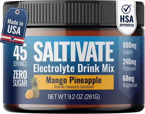 Miniatura 12 de Electrolitos sin sabor HSA FSA Alto contenido de sodio, potasio, magnesio Sin azúcar, estevia, ácido cítrico o maltodextrina Polvo