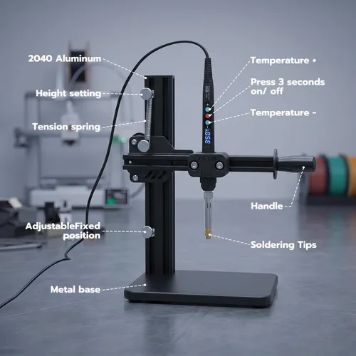 Miniatura 2 de Máquina de Prensado de Calor Vertical 3DZWMAN, Herramienta de Inserción de Conjunto de Calor, Insertos de Latón para Impresión 3D, Punta