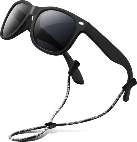 Lentes de sol de goma Rivbos RBK004, flexibles, para niños lentes para bebés y niños de 3-10 (vidrio espejado disponible).