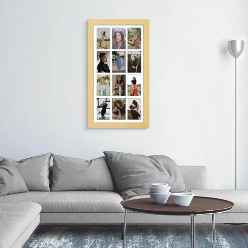 Miniatura 587 de Marcos de Fotos Collage de 13.5X15.5 con 7 Aberturas para Fotos de 4X6, Marco de Fotos Múltiples con Paspartú para Decoración de Pared, Grano