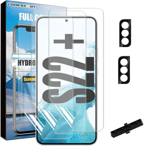 Miniatura 19 de LOOKSEVEN Paquete de 3 protectores de pantalla de película de hidrogel (no vidrio) + 2 paquetes de protectores de lente de cámara de vidrio templado