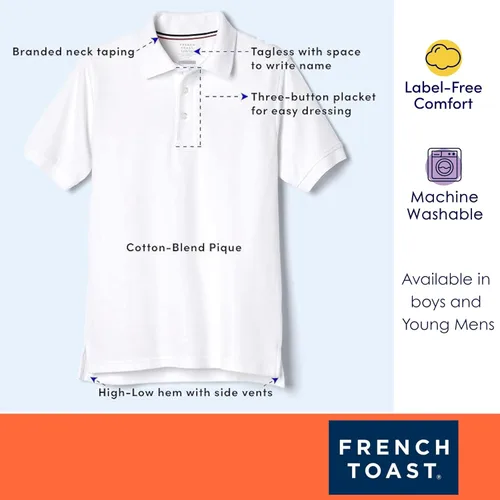 Miniatura 5 de French Toast - Polo de piqué para niños (estándar y husky)