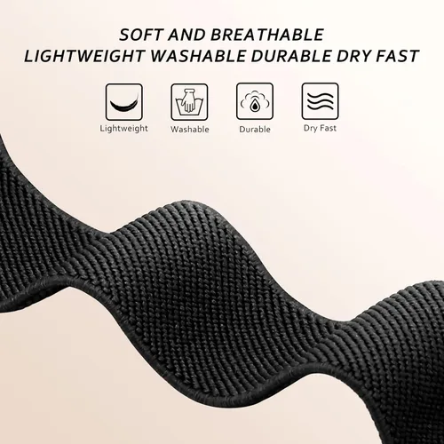 Miniatura 2 de Paquete de 3 correas elásticas de nailon compatibles con SKG Smart Watch para mujeres y hombres, correas elásticas suaves de liberación rápida