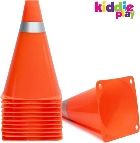 Miniatura 2 de Kiddie Play Conos para deportes 7" pequeños conos de fútbol para niños, paquete de 12 Mini conos naranjas para taladros, agilidad, entrenamiento