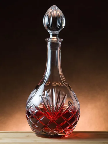Miniatura 2 de Barski - Corte a mano - Boca soplada - Cristal - Decantador de vino - 32 oz. - Hecho en Europa
