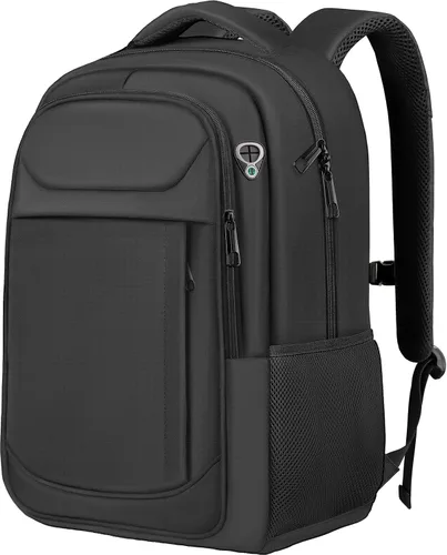 Mochila de viaje para laptop de 17 pulgadas, resistente mochila de viaje profesional para hombres y mujeres, mochila de viaje para computadora Negro