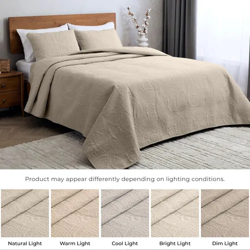 Miniatura 3 de Mellanni - Juego de cubrecama para cama individual con funda de almohada, funda de cama, tecnología de acolchado ultrasónico, juego de cubrecama