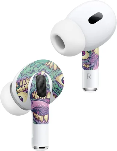 Miniatura 2 de MightySkins - Fundas compatibles con Apple AirPods Pro 2 - Ojos y dientes Funda protectora de vinilo duradera y única Fácil de aplicar, quitar