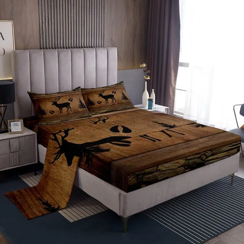 Miniatura 34 de Manfei Juego de sábanas de acuarela floral tamaño individual, juego de ropa de cama con flores botánicas, juego de sábanas de dibujos animados