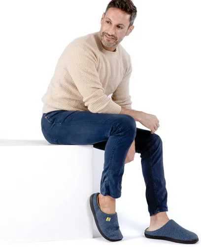 Miniatura 5 de Pantuflas RockDove para hombre de espuma viscoelástica, dos tonos