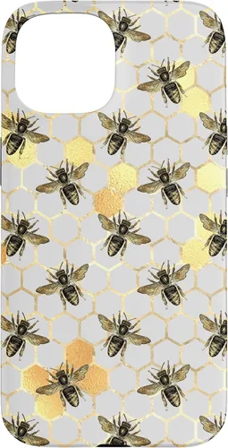 Miniatura 6 de iPhone 12 Pro Max Bumble Bee - Honeycomb Apicultor amarillo Abeja patrón caso