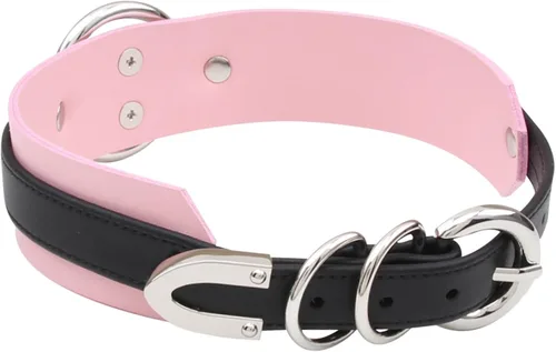 Miniatura 2 de Lookook Fashion O-Ring - Gargantilla de piel sintética para mujer