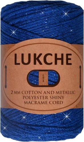 Cordón de macramé de algodón brillante de 2 mm, 205 yardas, 8.80 oz, cordón de macramé para tejer para colgar en la pared, bolsos, porta plantas,