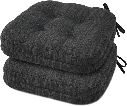 Miniatura 27 de Shinnwa Juego de 2 cojines para silla de comedor, cojines para silla de cocina de espuma viscoelástica de doble capa, almohadillas de asiento
