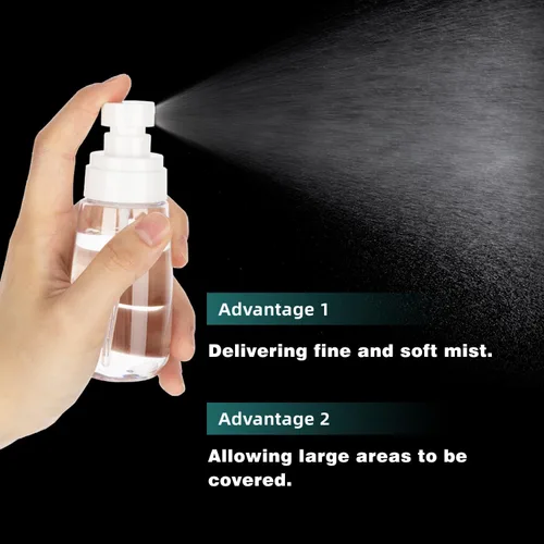 Miniatura 4 de Paquete de 3 botellas pequeñas de espray de 1 onza transparente, mini botellas de espray de niebla fina, recipientes portátiles vacíos recargables