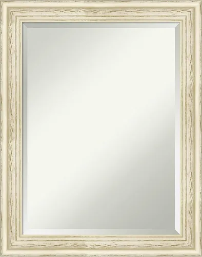 Miniatura 8 de Amanti Art - Espejo de baño blanco para sobre lavabo, espejo rectangular de 24x20 con lavado de campo blanco, marco rústico pequeño de madera