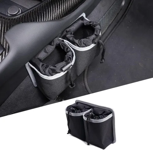 CHEAYAR Soporte para tazas de automóvil, bolsa de bolsillo de almacenamiento compatible con Toyota Supra GR A90 A91 MK5 2019-2022, organizador de