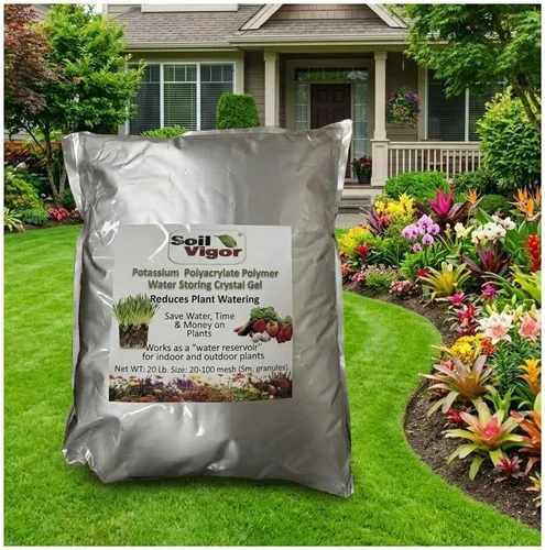 Miniatura 17 de Soil Vigor - Cristales de almacenamiento de agua – Corte el riego en un 50% Hidrogel de polímero súper absorbente para céspedes, jardines