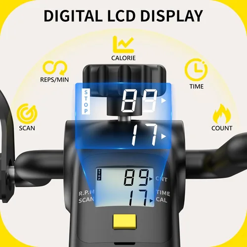 Miniatura 8 de MOMODA Under Desk Bike Pedal Exerciser with LCD Display Portable Mini Exercise Bike for Arm and Leg