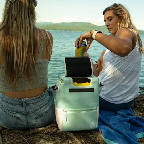 Miniatura 2 de Bolsa enfriadora aislada Kanga - Bolsa enfriadora suave - Enfriador de bebidas para 6 o 12 latas de cerveza y seltzer - Enfriador aislado a prueba